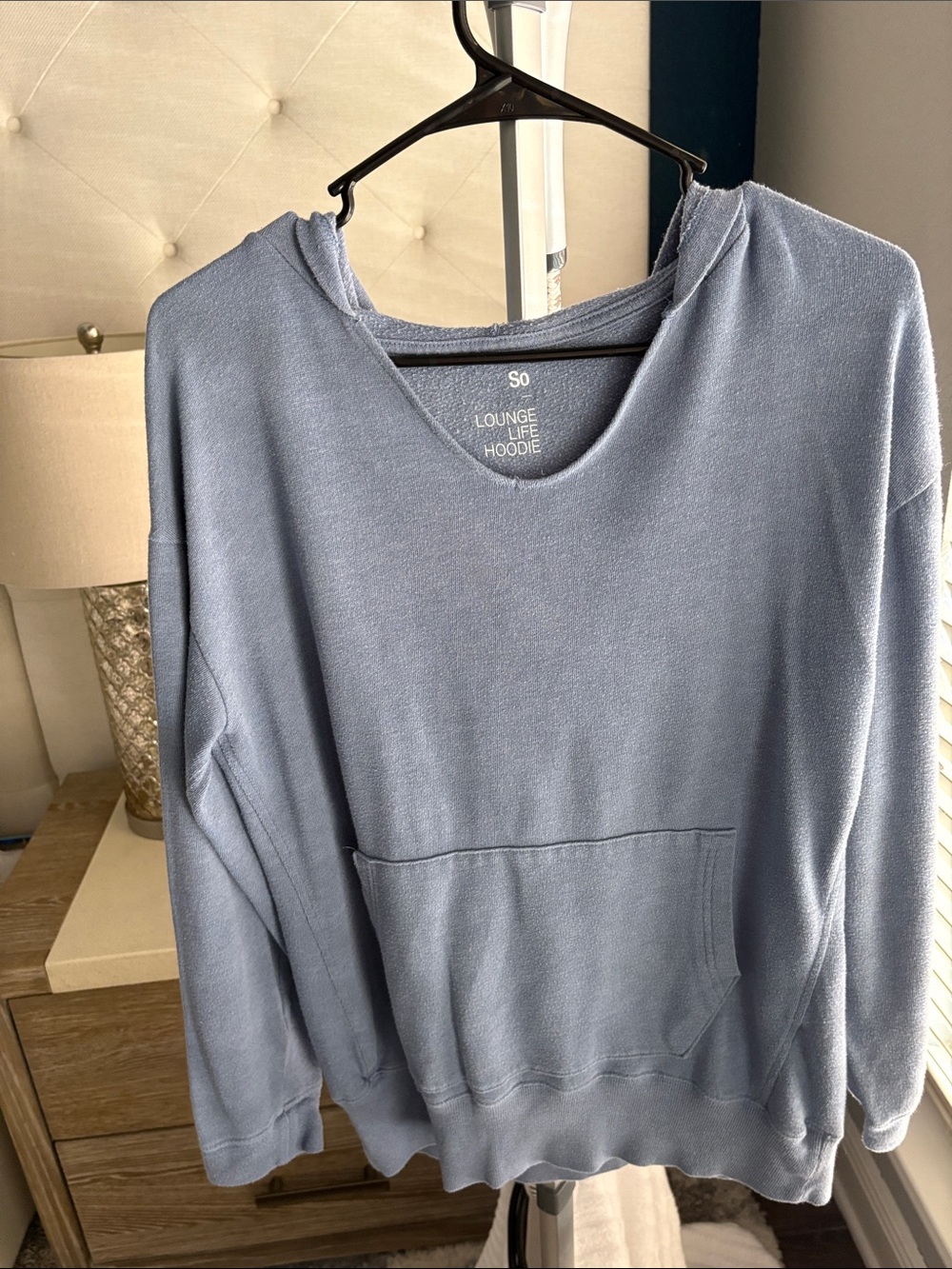 SO Lounge Life Hoodie - Dusty Blue Gray Women's Pullover